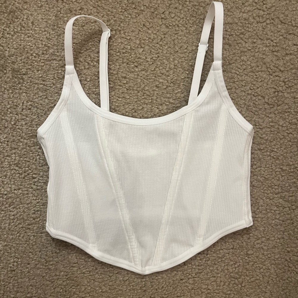 women’s white corset top